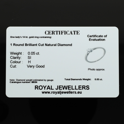 Fehér arany gyűrű 51-es méret (M694-51)